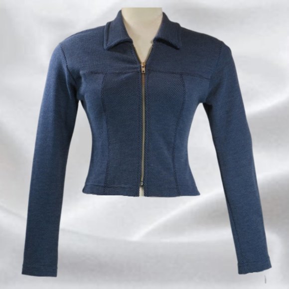 ForePlay Zip-Up Crop Top in Size Large - Picture 1 of 4